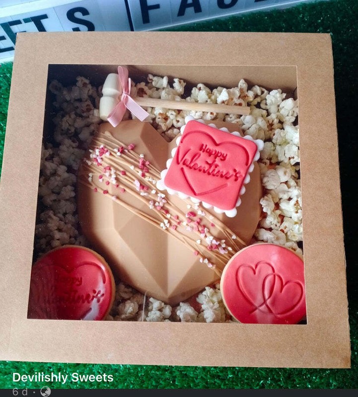 Happy Valentine's Day double love hearts cookie stamps Fondant Embosser Cake Dec gallery