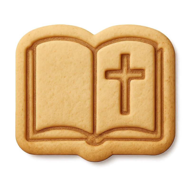 Religious Scripture Cookie Cutter & Stamp, Fondant & Clay – 4×3.4