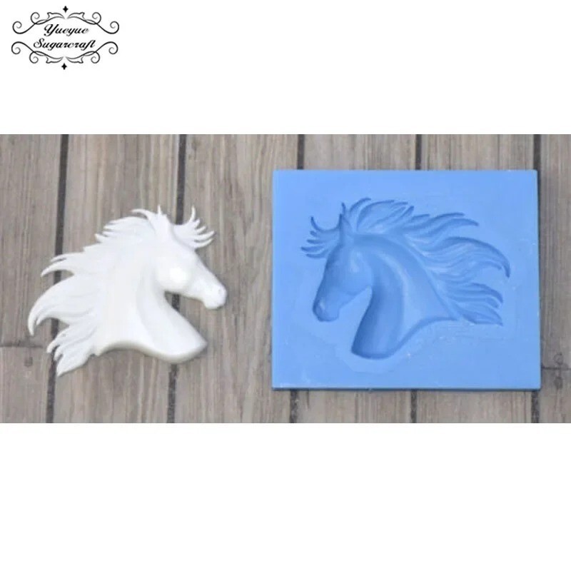 Horse Head silicone mold Food Safe Fondant (Small)