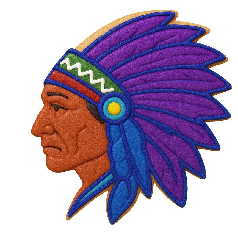 Mighty Gadget Native American Chief Cookie Cutter & Stamp 4x3.59" (Random Color) gallery