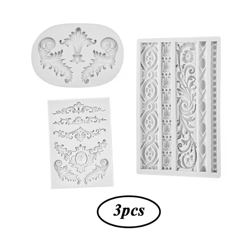 Silicone Molds For Resin, Epoxy, Clay, Jewelry Making, Cake Decoration, 3-Piece