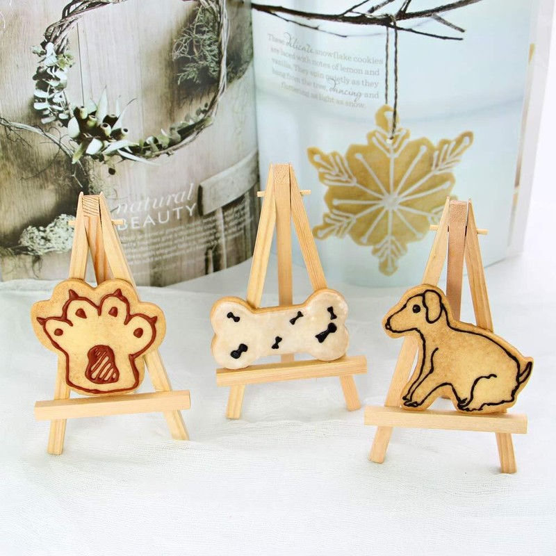 Dog Cookie Cutter Set Of 3 Dog Paw Print And Dog Bone Stainless Steel Cookie Cut gallery