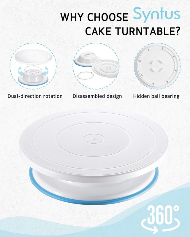 Professional 65-Piece Cake Decorating Supplies with Turntable & Accessories gallery