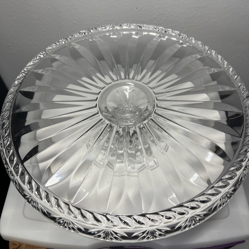 Cristal d Arques Cake Stand Corinth Lead Crystal Footed 12.5” Pedestal W/ Box gallery