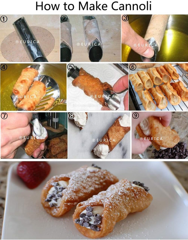 Cannoli Tubes, 5 Inch Large Stainless Steel Cannoli Forms Non-Stick Cream Horn D gallery