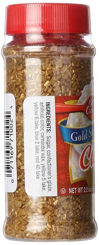 NEW - SEALED Betty Crocker Decor Sugar, Gold Shimmer , 2.20 oz gallery