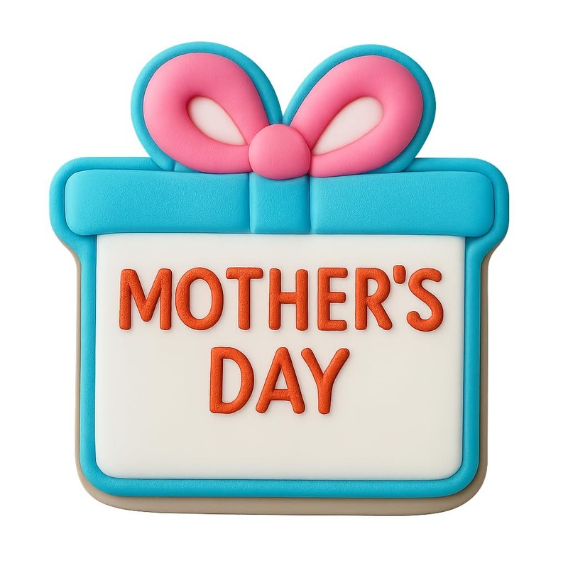 Mother's Day Gift Box Cookie Cutter & Stamp, Fondant & Clay - 4x3.6 gallery
