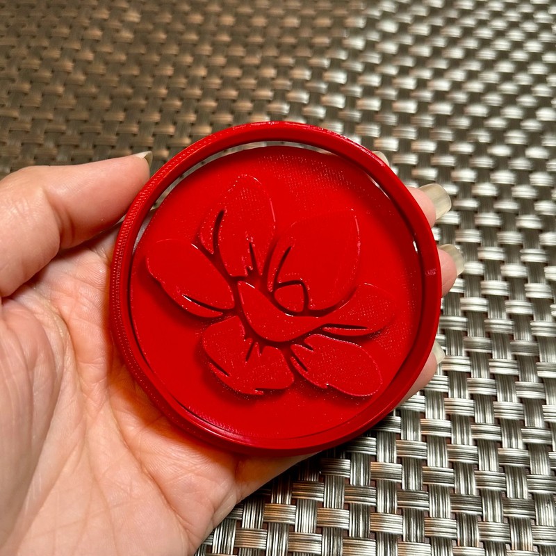 Magnolia – Custom 3D Printed Cookie Cutter + Stamp Combo