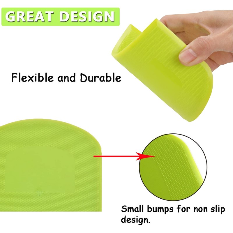 5 Pack Dough Scaper Bowl Multipurpose Food Scraper for Bread Cake Fondant gallery