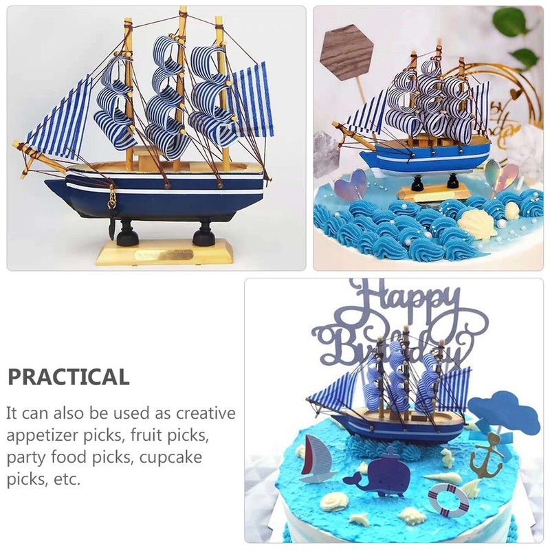 Graduation 2025 Cake Topper Model Sailing Ship Model Decor Sailboat Ornaments gallery