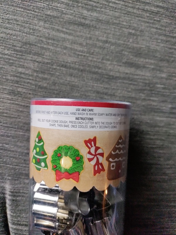 Celebrate it - 12 piece Christmas Mini Cookie Cutters Reindeer Santa Tree Wreath gallery