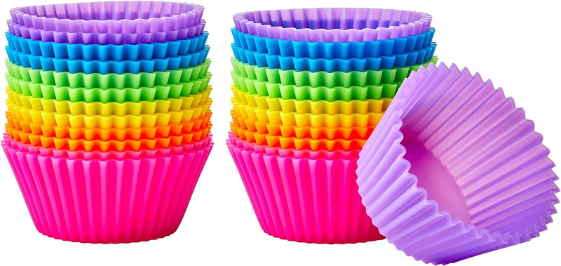 Reusable Non-Stick Silicone Baking Cups, BPA Free, Dishwasher Safe, Easy to Remo gallery