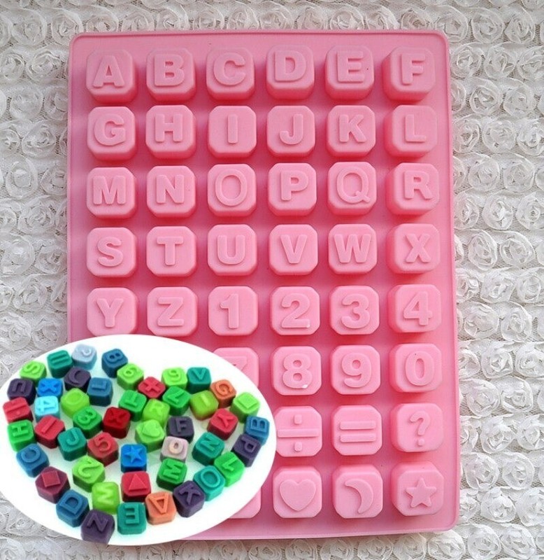 48pc Letters Alphabet Silicone Chocolate Mold Cake Baking Handmade Day Ice Cube