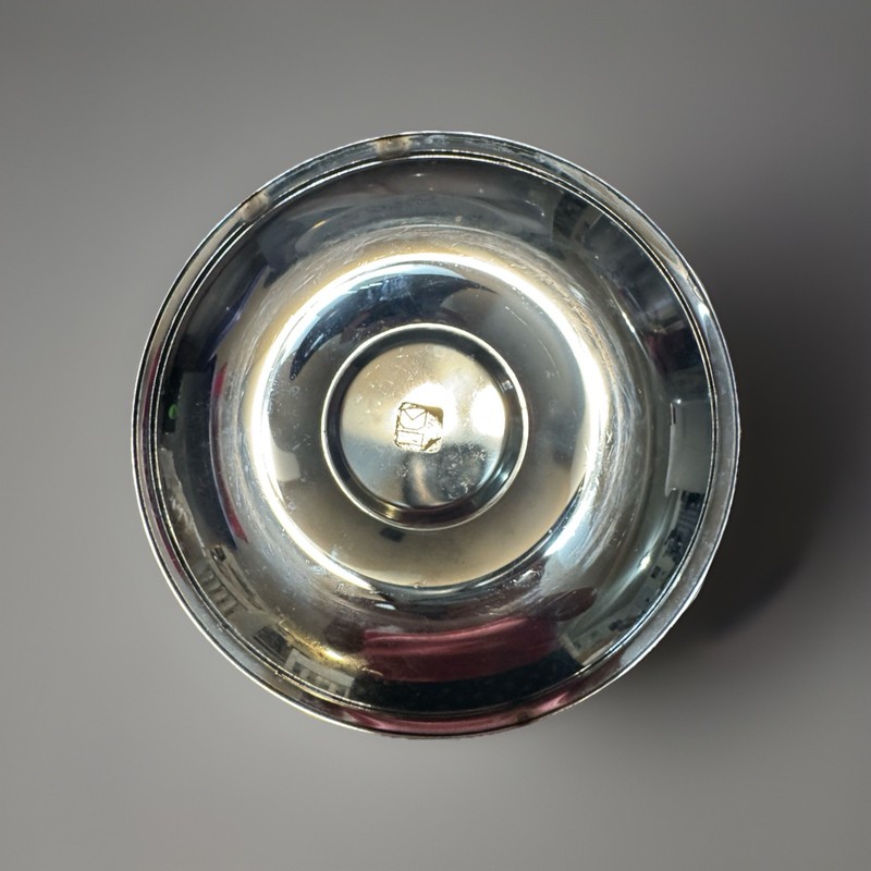 Vintage mid-century chrome cake dome with matching serving plate. gallery