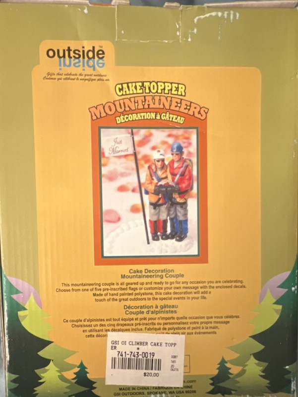 Outside Inside Mountaineers Cake Topper Mountaineering Polystone gallery