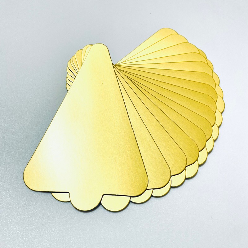 15 Pcs Cake Base Triangle Golden Mousse Cake Cardboard Set Cupcake Cake Display