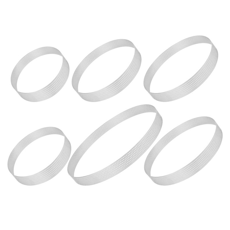 12 Pcs Tart Rings for Baking Molds Circle Mousse Cake Dessert Bake gallery
