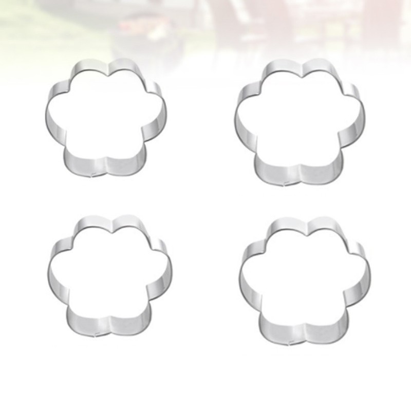 4pcs Dog Paw Cookie Stainless Steel DIY Cake Moulds Baking Tool gallery