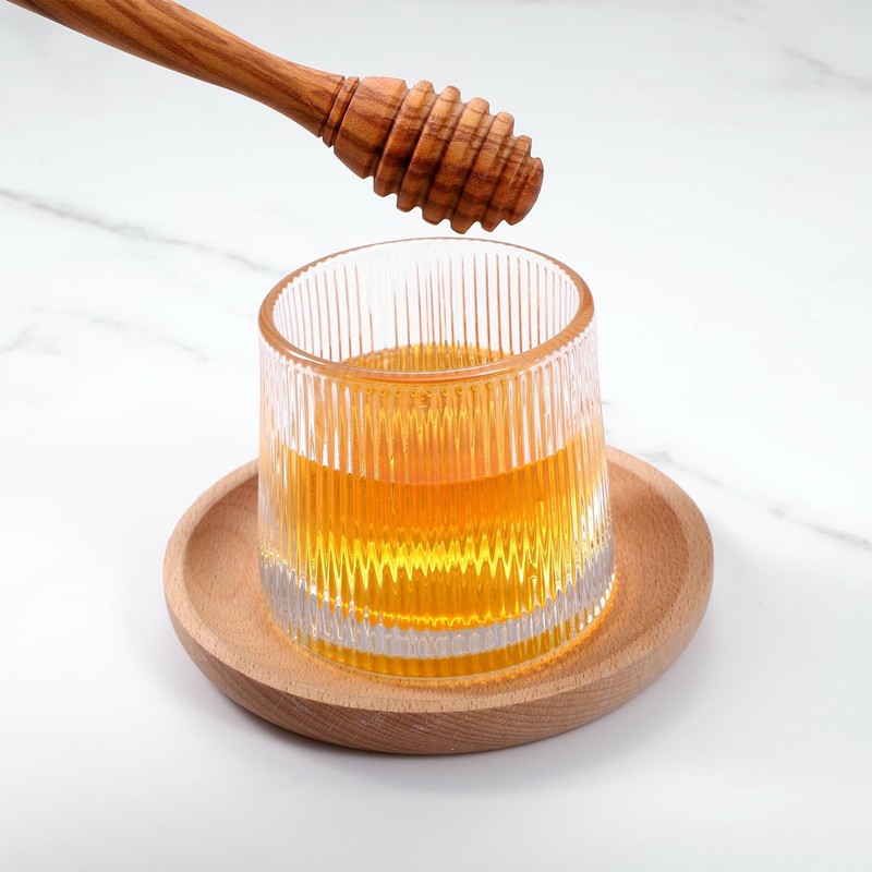 Olive Wooden Honey Dipper Stick, 6.3 Inch Wooden Honey Spoon Stick for Jars, ... gallery