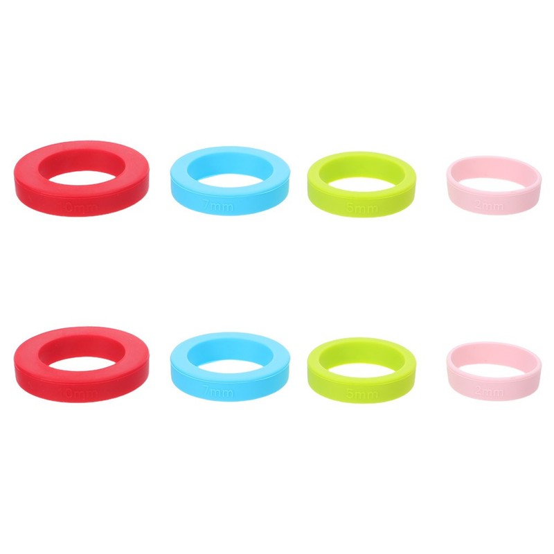 8 Pcs Rolling Pin Silicone Thickness Guides Measuring Bands for Pins