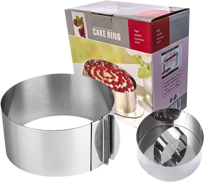 Cake Mold-Cake Ring-Adjustable Round Stainless Steel 6 to 12 Inch Cake Mold –