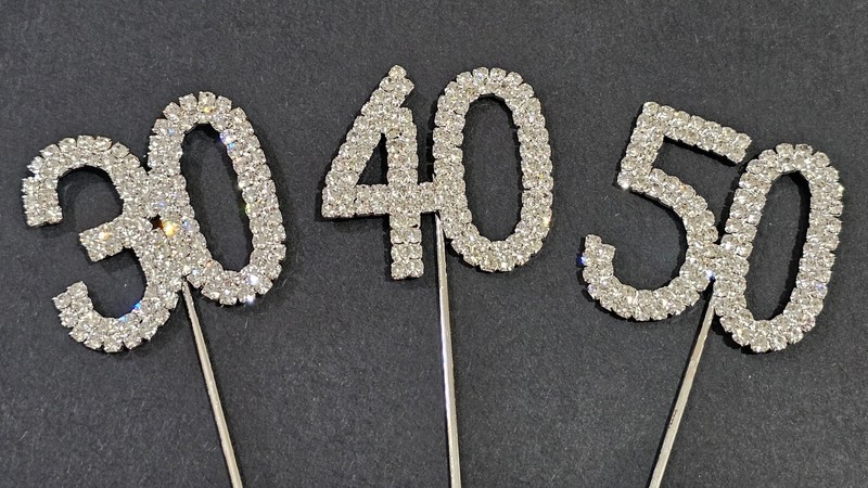 16th Birthday Cake Topper Crystal Diamante Number gallery