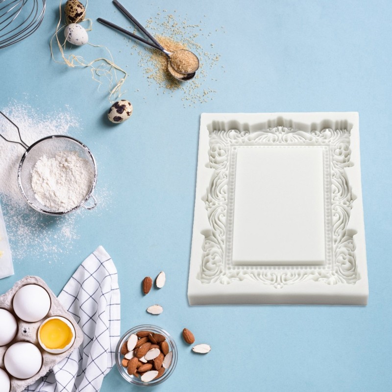 Silicone Craft Mold European Style Picture Frame Fondant Chocolate Candy Mold gallery