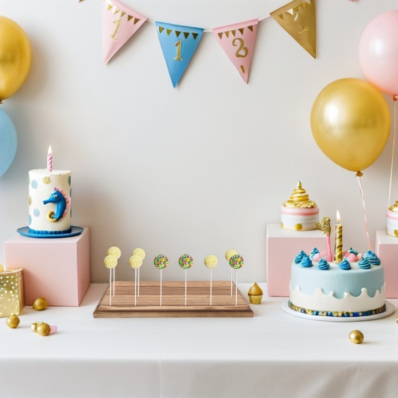 Cake Table Stand Wooden Lollipop Holder Cakepop Display Holders for Party gallery