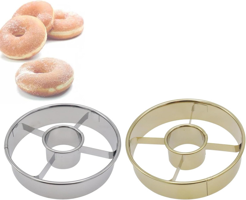 2 Pack Stainless Steel Donut Cutter, 3.86 Inch Doughnut Cutters Mold, Profession gallery