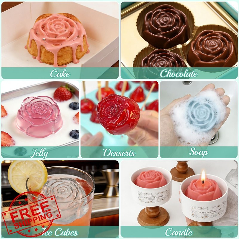 FRUIID 2pk Rose Mold Pink/Mint Green gallery