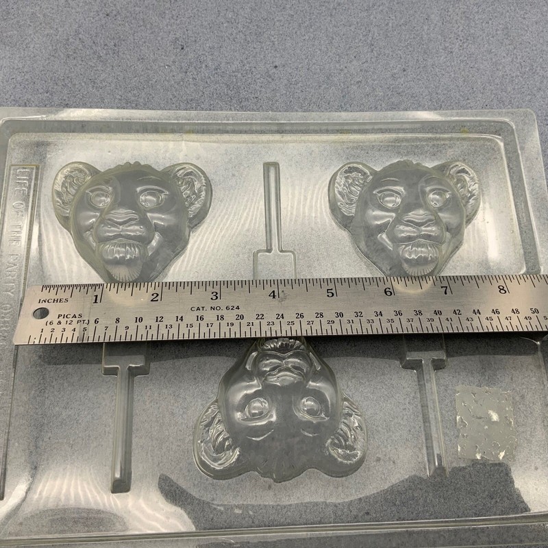 Plastic Candy Craft Mold Large Lion Cub Head Lollipop Sucker Simba Lion King gallery