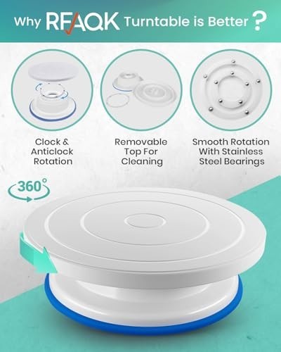 90PC Cake Decorating Kit - Leveler, Turntable, 24 Icing Tips, Piping Bags & More gallery