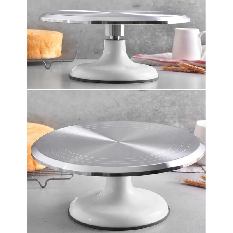 10 Inch Cake Turntable – Aluminum Alloy Revolving Stand for Cake Decorating gallery