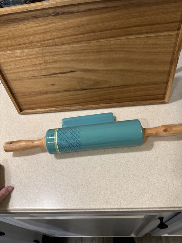 Abbey Press Woman of Faith Rolling Pin with Wooden Handles Vintage gallery