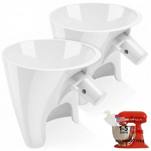 2Pcs Flour Funnel for Ktichen Aid Mixer – Easy Pour No-Mess Attachmen – Anti