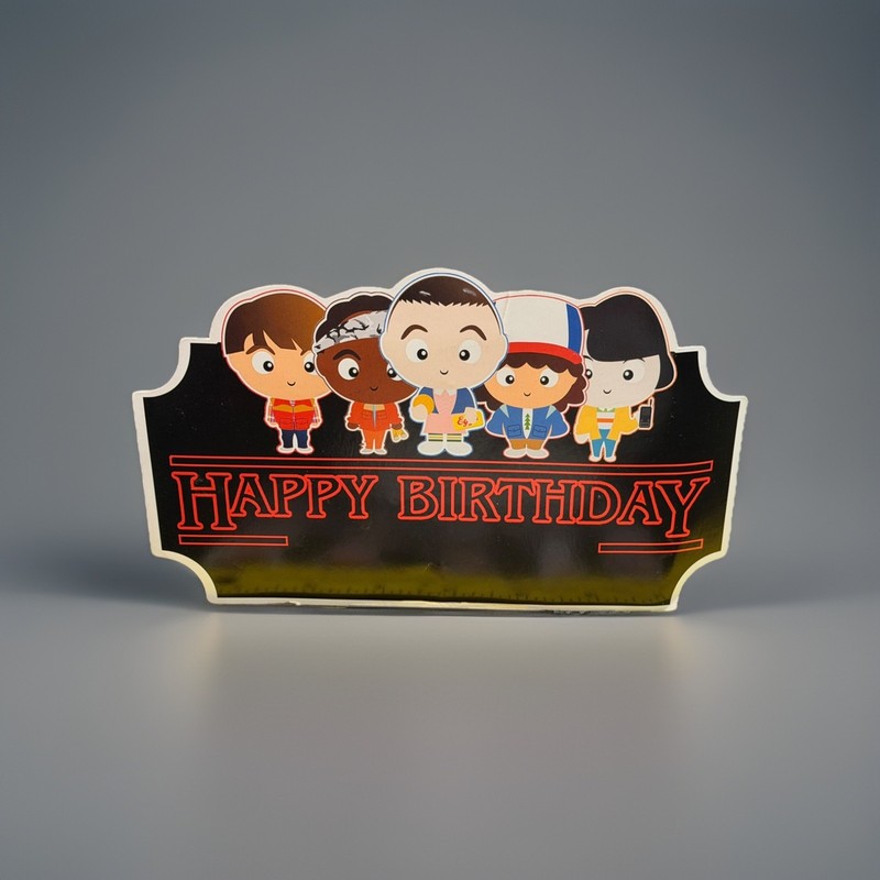 STRANGER THINGS Season 1 Themed Birthday Party Cake Topper & 10 Cupcake Toppers