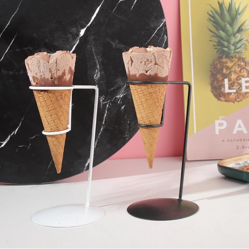 Ice Cream Cone Holder Display Stand Birthday Wedding With Base Popcorn ReusabN8 gallery