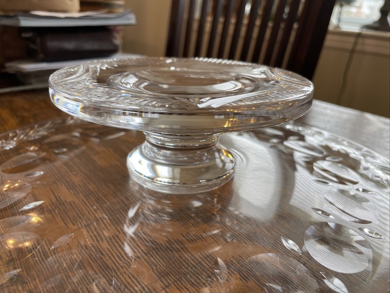 Vintage Stuart crystal cake stand/11.5x2.5 gallery