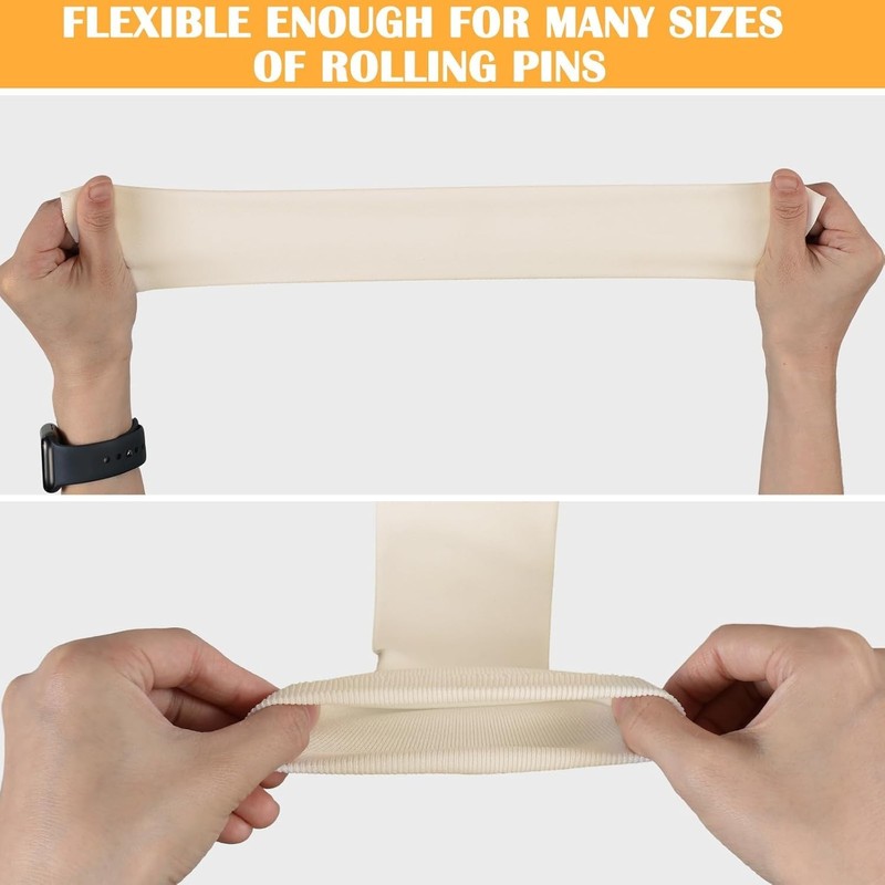 5 Pcs Lefse Making Kit: Pastry Cloth, Rolling Pin Covers & Wood Stick gallery