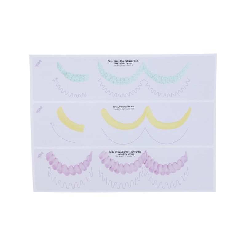 13Sheets Practical DIY Cake Decorating Pipe Practice Board Drawing Pipe Paper gallery