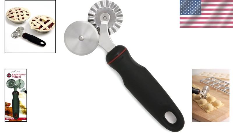 Versatile Pastry Wheel 7 Inch Black Handle Ideal for Ravioli and Dough Cutting gallery