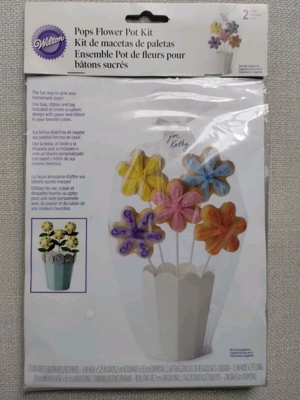 Wilton Cake Pops Flower Pot Kit Party Birthday Celebration Packaging New