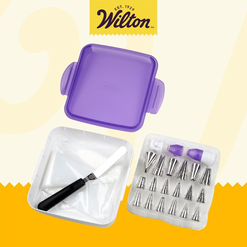 Cake Decorating Supplies Kit 46-Piece Stainless Steel Piping Tips Disposable ... gallery