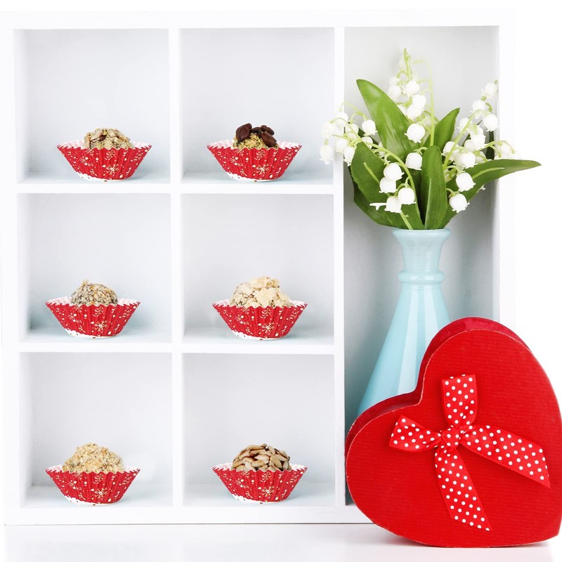 600 Pcs Christmas Candy Cups Paper Candy Making Supplies Santa Claus Snowman Bak gallery