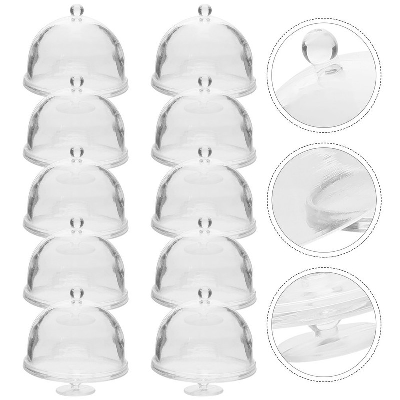 10 Pcs Dessert Display Holder Footed Cake Stand Cover Cupcake Display Dome gallery