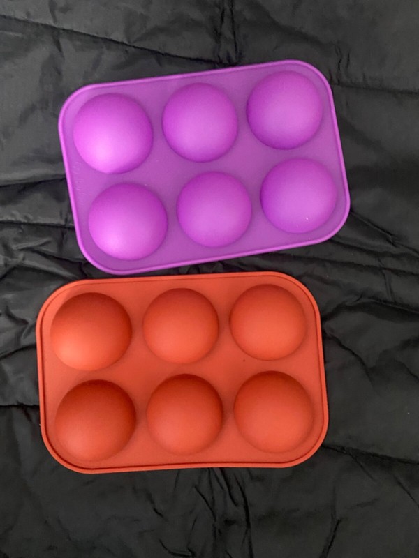 2 pc 6-Cavity Silicone Cake Mold Hot Chocolate Bombs Mold Half Ball Sphere