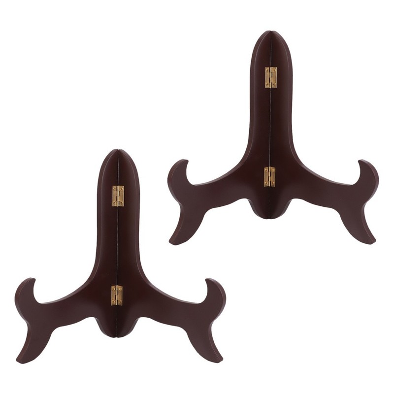 2 Pcs Stylish Plate Stand Certificate Holder Collector’s Easel Cookbook