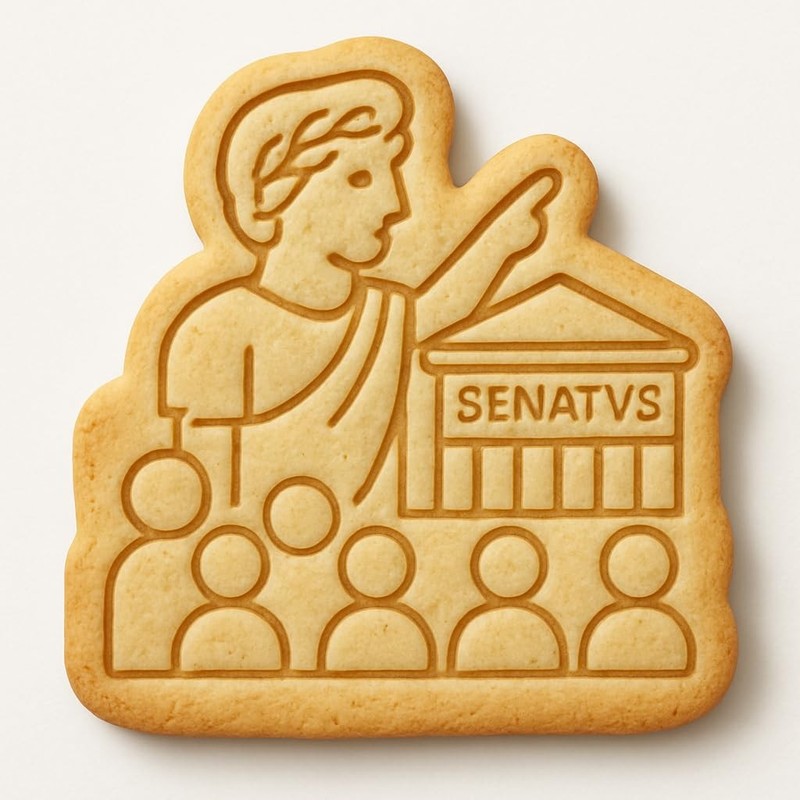 Roman Senate Cookie Cutter & Stamp, Fondant & Clay Cutter – 3.9×4″