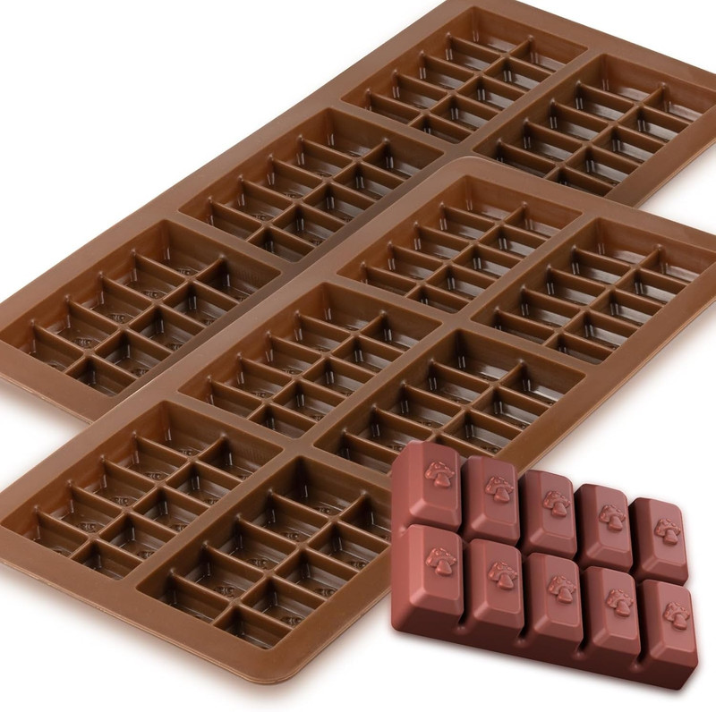 Small Mushroom Chocolate Bar Silicone Candy Mold Trays, 2 Pack gallery