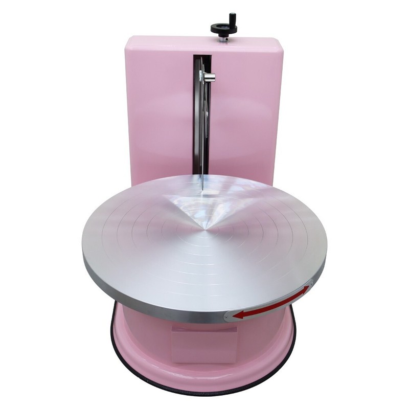 4-16″ Cake Cream Spreading Coating Smearing Machine w/Turntable Pink Color New